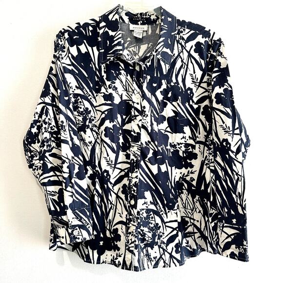Avenue Tops - Avenue Women's Floral Tunic Size 18/20 Comfy Stretch Classic Coastal Timeless